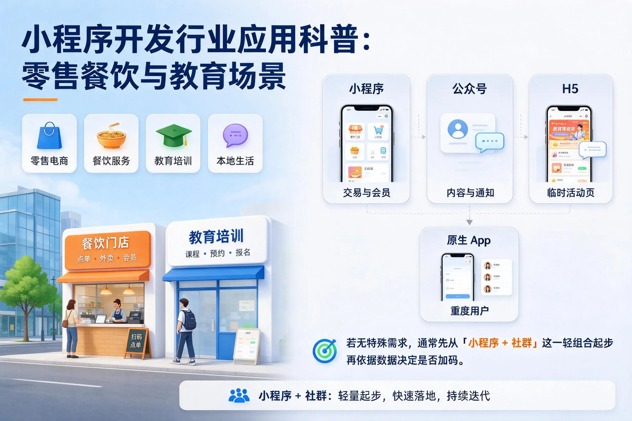 保山小程序开发行业应用科普：零售餐饮与教育场景