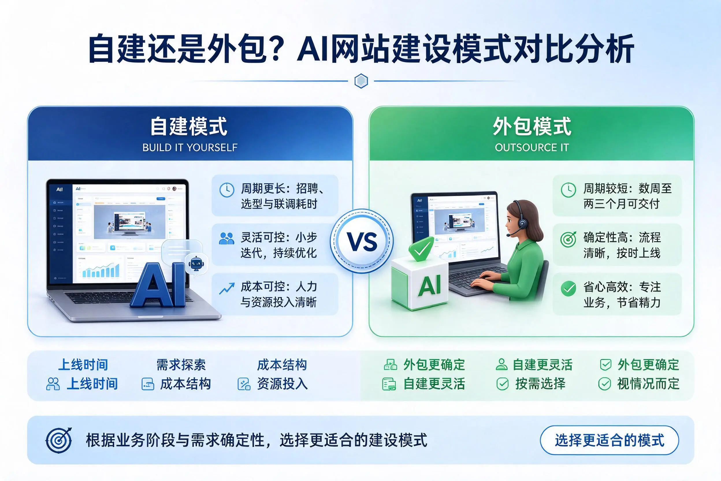 自建还是外包？保山AI网站建设模式对比分析